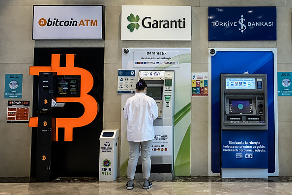 ATMs for bitcoin and banks in Istanbul [Chris McGrath/Getty Images]