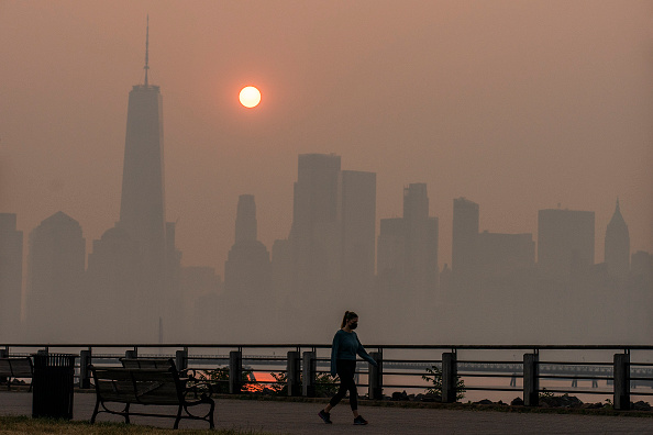 The Manhattan skyline on Thursday (Eduardo Munoz Alvarez/Getty Images)