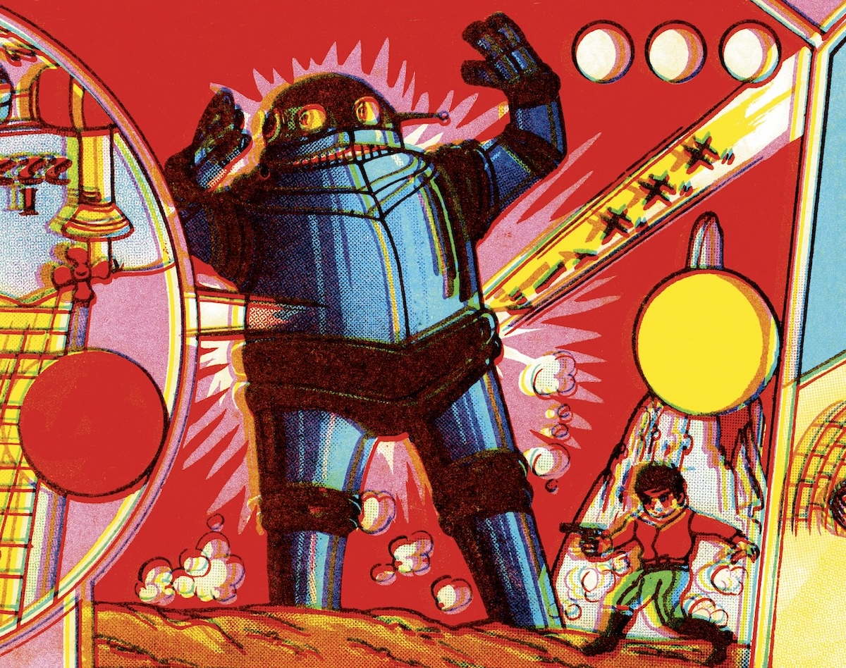 Monster robot attacks