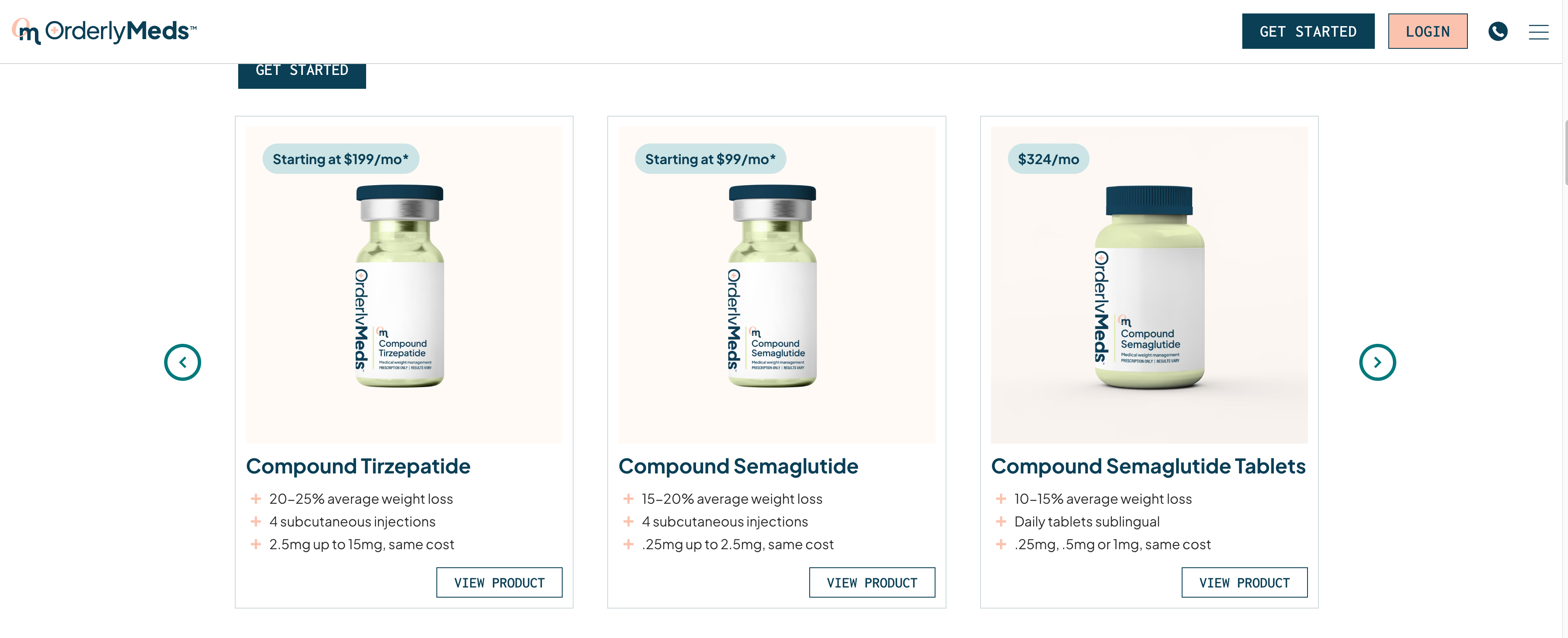 Screenshot of OrderlyMeds' website. 