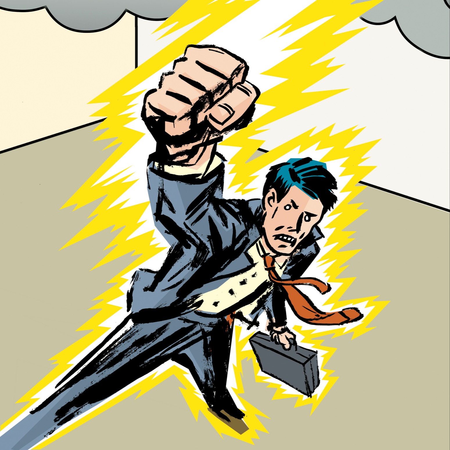 Struck by lightning
