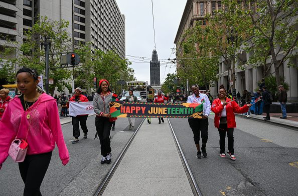 A Juneteenth celebration in San Francisco (Tayfun Coskun/Getty Images)