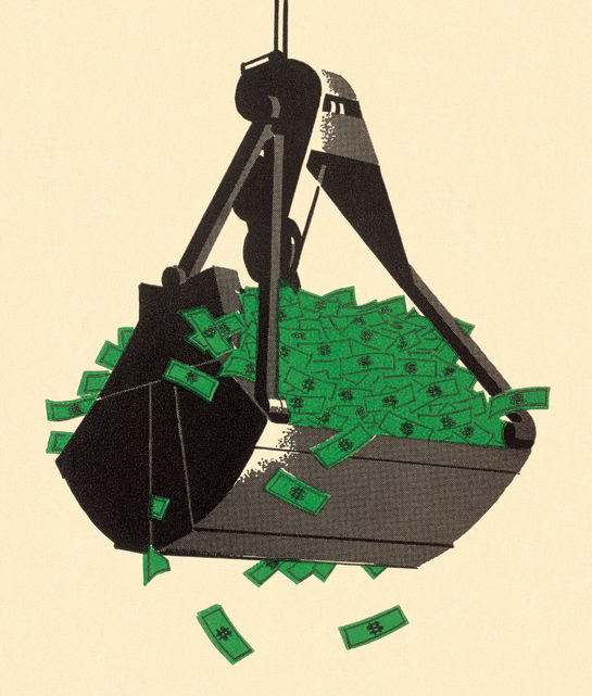 Scoop Full of Money