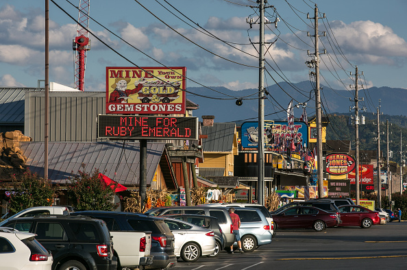 A Tennessee town near Dollywood, which is building more housing for theme park employees [George Rose/Getty Images]