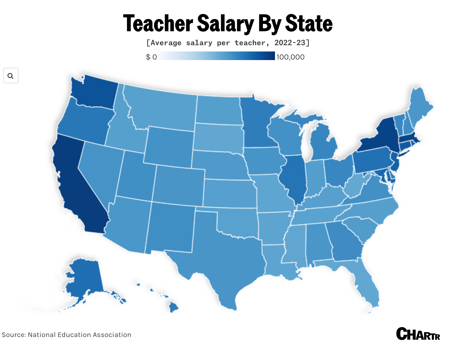 Which states pay teachers the most? thumbnail
