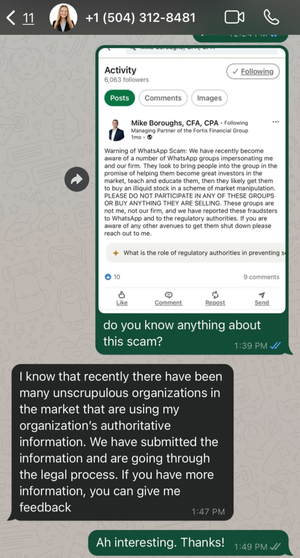 Second WhatsApp