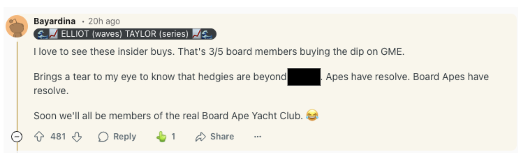 Reddit post