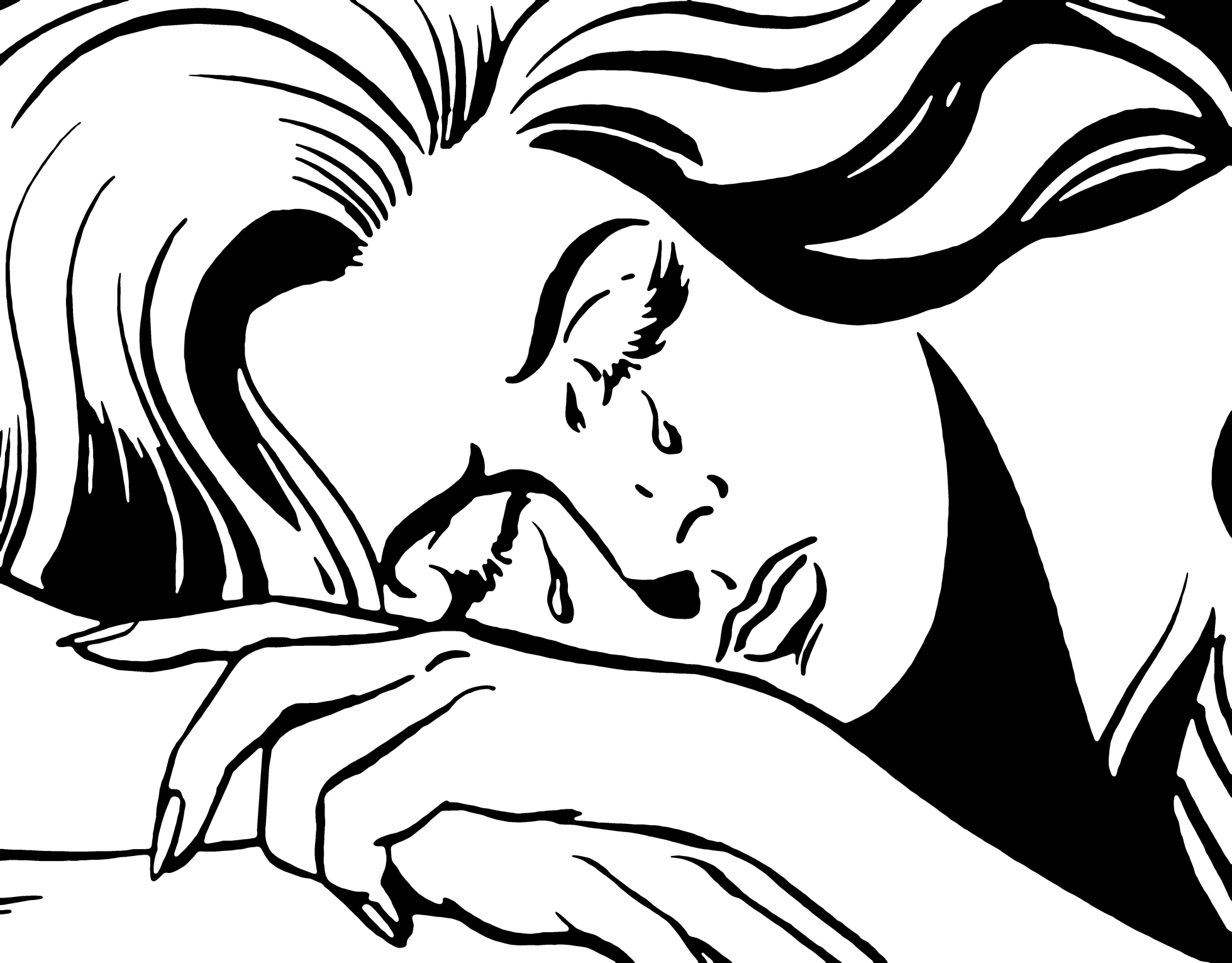 Woman Crying in Her Sleep