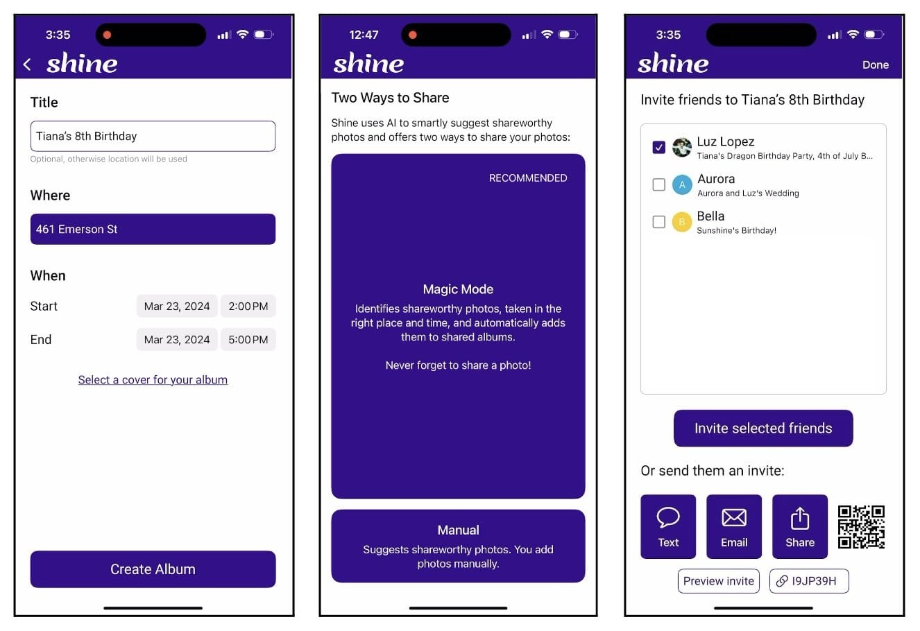 The Shine app