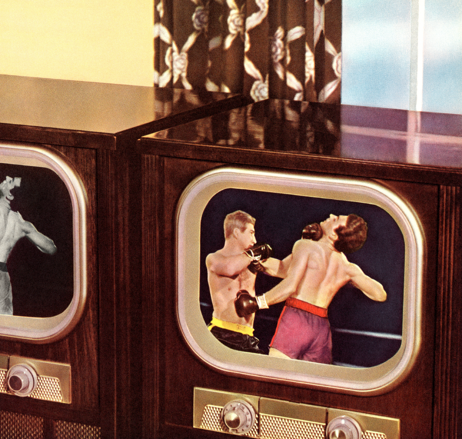 Boxing Match on TV