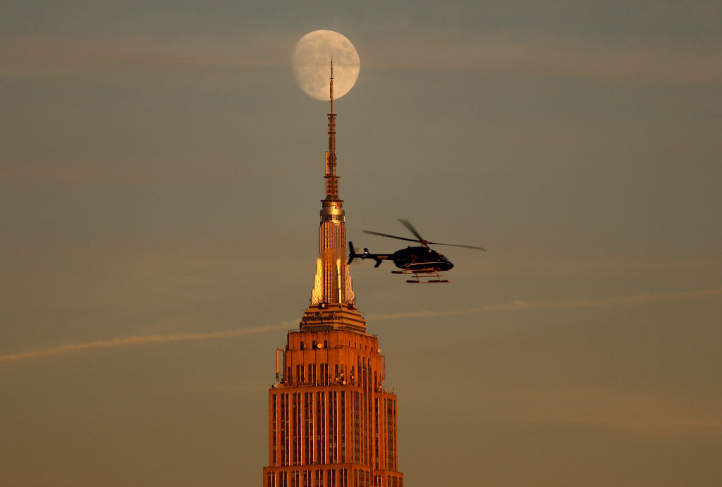 Sunset Moonrise in New York City